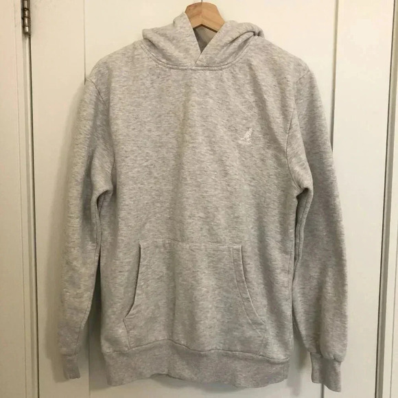 3/$25 ❥ Kangol Light Heather Gray Hoodie  Size M Casual Cool Comfy Cozy 90s Y2K - Picture 2 of 11